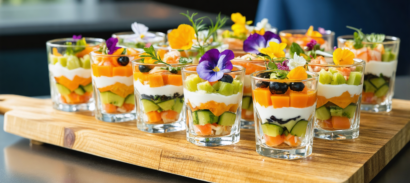 découvrez l'apéro en verrines : des mini portions pleines de saveurs pour des sensations gustatives intenses et conviviales.