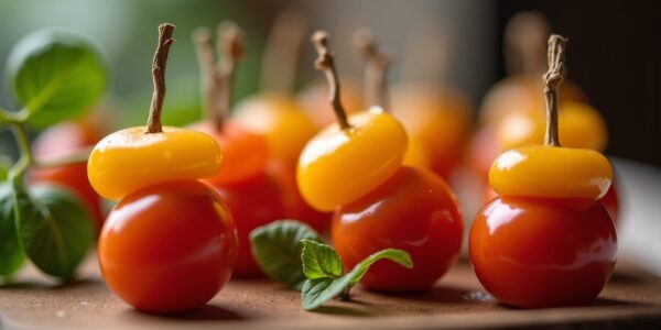 Brochettes apéritives : petites bouchées colorées à savourer