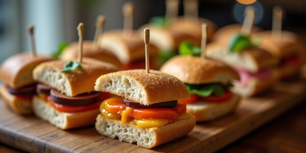 Navette apéritive : une sélection gourmande de mini sandwichs moelleux et colorés