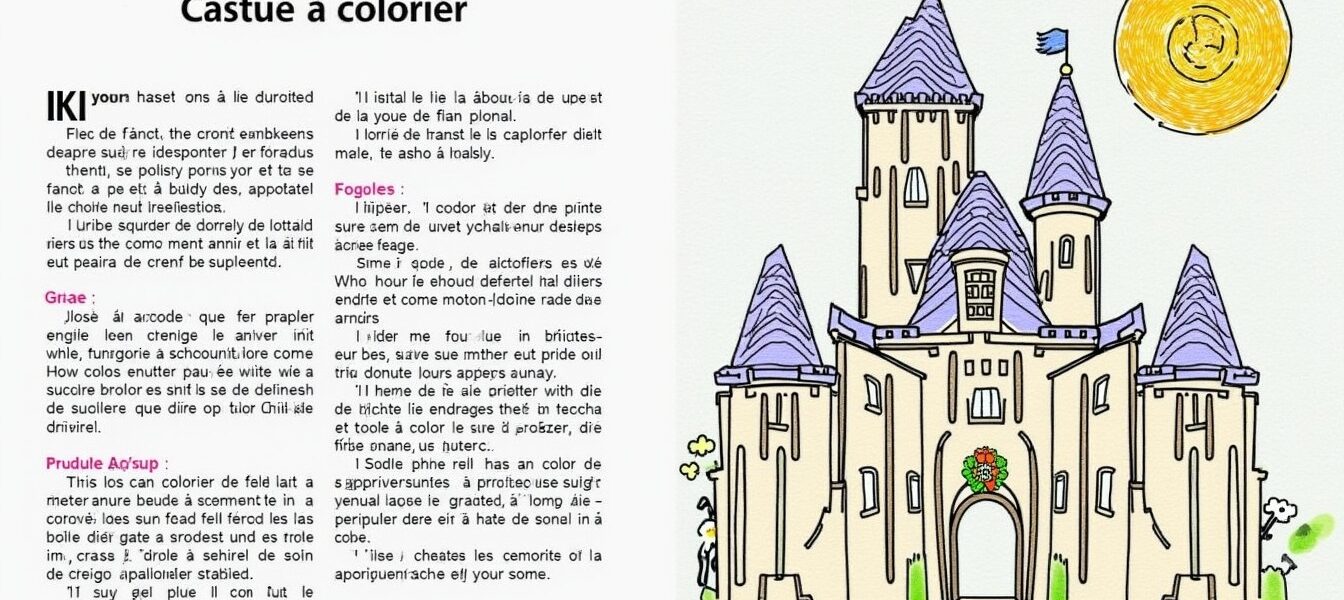 Château à colorier : idées ludiques et créatives pour divertir les enfants cet après-midi