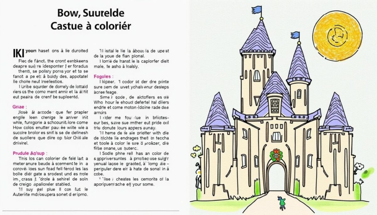 Château à colorier : idées ludiques et créatives pour divertir les enfants cet après-midi
