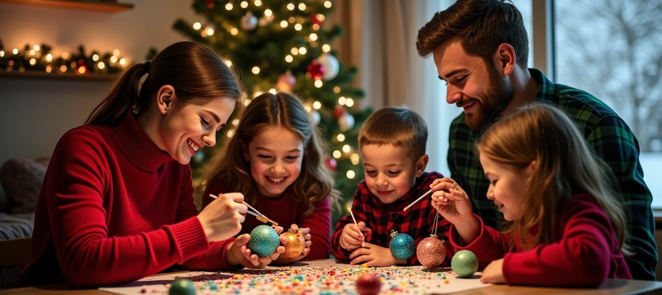 Atelier festif en famille : idées créatives pour colorier vos boules de Noël