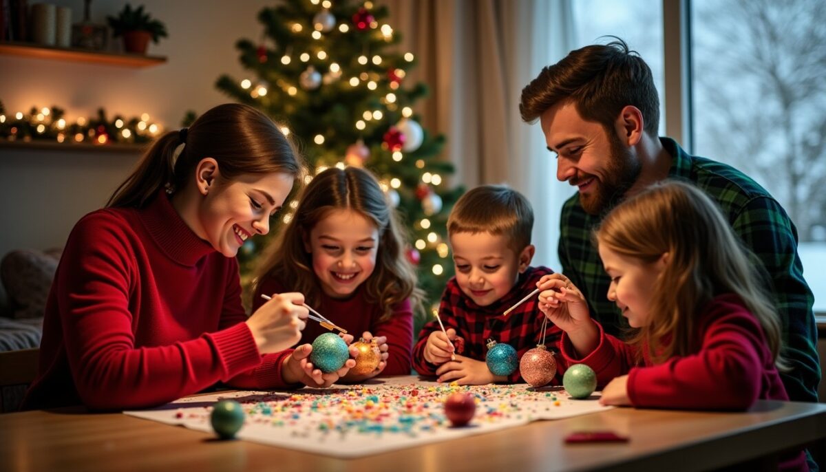 Atelier festif en famille : idées créatives pour colorier vos boules de Noël