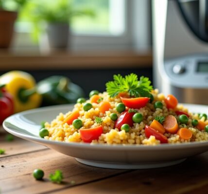 Risotto de blé aux légumes : recettes simples et gourmandes à réaliser au Thermomix ou Cookeo