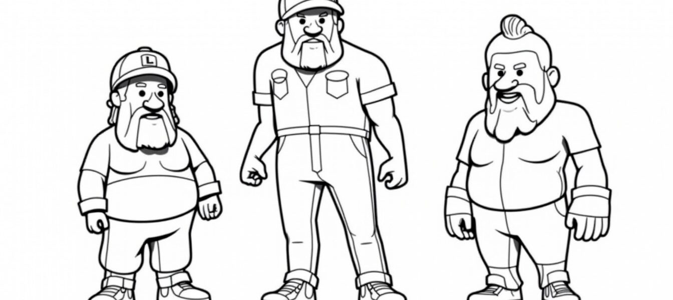 Brawl Stars : Coloriages à imprimer - Léon, Edgar et Corbac en dessins gratuits à télécharger