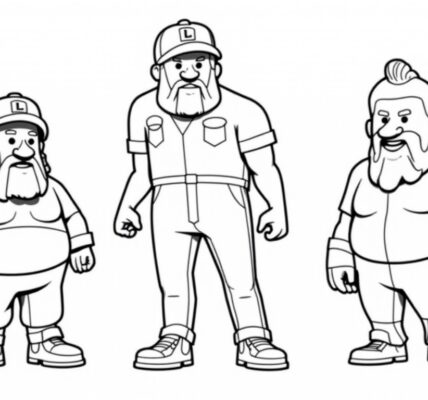 Brawl Stars : Coloriages à imprimer - Léon, Edgar et Corbac en dessins gratuits à télécharger