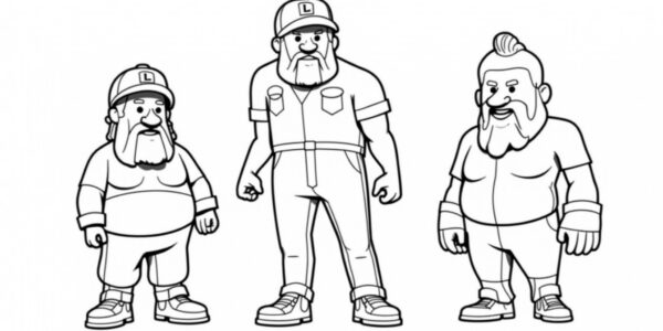 Brawl Stars : Coloriages à imprimer - Léon, Edgar et Corbac en dessins gratuits à télécharger