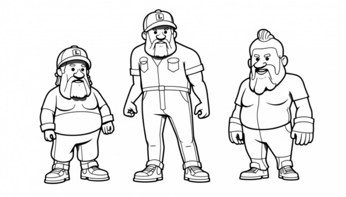 Brawl Stars : Coloriages à imprimer - Léon, Edgar et Corbac en dessins gratuits à télécharger