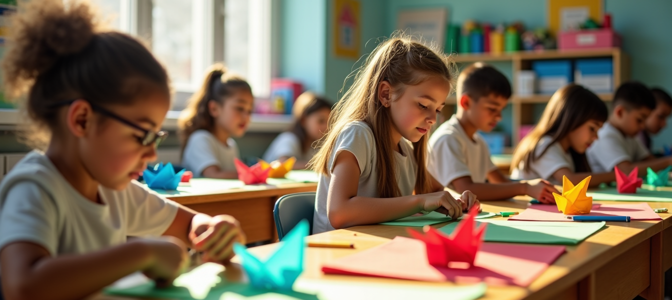 Préparer une séance d'origami en classe : matériel et organisation